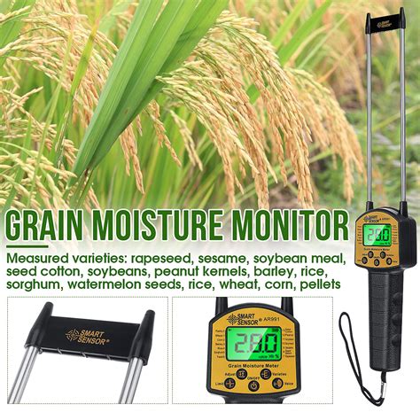 SMARTSENSOR Digital Grain Moisture Meter for Corn, Wheat, 